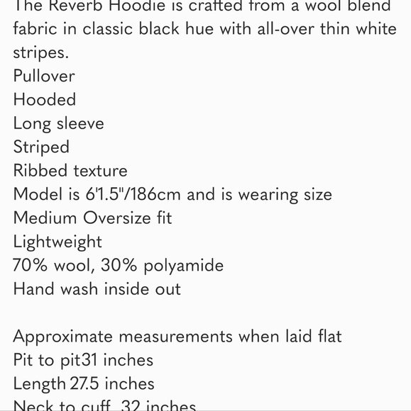 ALLSAINTS Reverb Hooded Stripes Contemporary Wool Blend Sweater Black Ecru - Picture 12 of 12